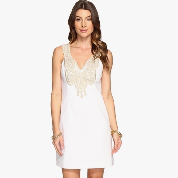 Lily Pulitzer Largo White Cotton Resort Dress Size 6 - Picture 1 of 10
